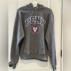 Champion Dark Gray Hoodie with Penn Emblem